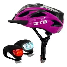 Capacete Bike Ciclismo Kit Lanterna Led Sinalizador