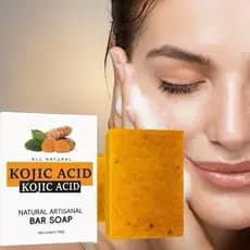 Sabonete Clareador de Cúrcuma ,limão e Dolomita– ajuda tratamento de Manchas e Acne-sabonete de curcuma ácido kojito