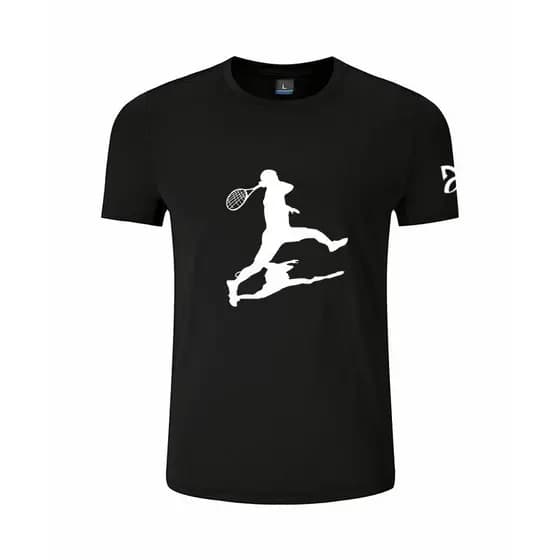 Alta Qualidade 200GSM Casais Camisetas De Manga Curta Soltas Deyoco Clássico Tênis Silhueta Impressão Roupa De Casal