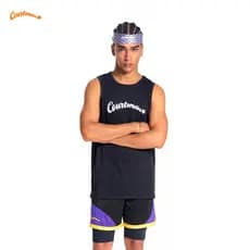 Colete Esportivo Masculino Verão Basquete Corrida fitness Respirável Americano Sem Mangas Terno De Treinamento De