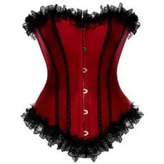 Espartilho De Cetim Feminino Top Overbust Bustier Cintura Treinamento Cincher Plus Size
