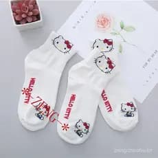 hello kitty Meias Meninas Estudantis Femininas De Primavera Verão Lazer Esportivo Bonito
