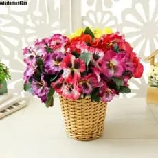 Buquê De Rosas Simuladas WISDOMESTM , Flores Artificiais De Pano De Seda Floral DIY , Bordas Tingidas