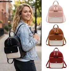 Mochila Pequena WISDOMESTM , Mini Bolsa De Ombro Ajustável , Escolar De Couro PU Com Fecho De Zíper , Presentes