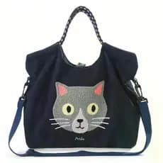 [XKB] Corrente estilo japonês novo estilo feminino de lã bolsa de viagem de grande capacidade, bolsa mensageiro com padr