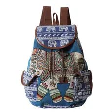[SJB] Mochila estilo étnico de Yunnan estilo chinês mais vendida, mochila de lona bordada, mochila feminina para viagem,