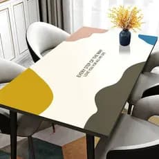 Tapete de mesa de couro à prova d'água, à prova de óleo, leve, luxuoso, simples, inodoro, doméstico, Anti-escaldante, ta