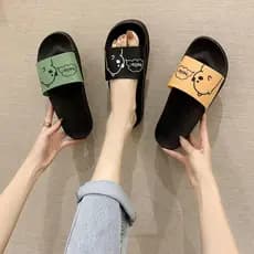 Versão coreana lns chinelos feminino verão exterior Wear estudante bonito urso casa banho antiderrapante sola macia sand