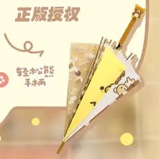 Rilakkuma guarda-chuva automático alça longa guarda-chuva boneca cabeça alça Design bonito portátil rilakkuma guarda-chu