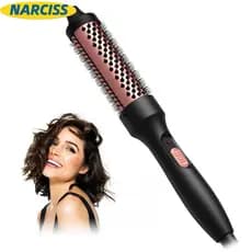 NARCISSUSPW Escova Térmica Elétrica 3 em 1 Ondulação Cachos Alisamento 32mm Cabelo