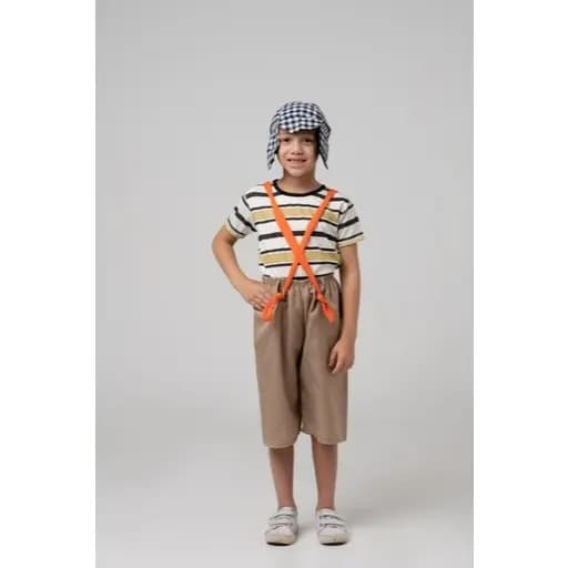 Fantasia Turma do Chaves Infantil Menino Com Gorro Tema Festa Cosplay Personagem Aniversario