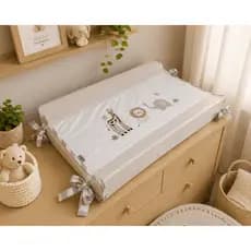 Trocador de Bebê Cômoda Americano Bichos Bordado Batistela Baby