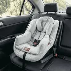 Colchonete Anatômico de Bebê Conforto Linho 100% Algodão Bege Mescla Batistela Baby
