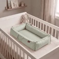 Ninho Redutor de Berço 100% Algodão Verde Claro Batistela Baby