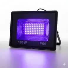 Refletor 100W Luz Negra Bivolt Efeito Neon tinta roupa objetos UV Festa DJ Evento Estúdio Decoração