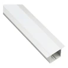 Perfil Alumínio Barra 2 Metros P Fita Led Embutir 1714 Luz Estrutura Na Cor Branca 110v220v