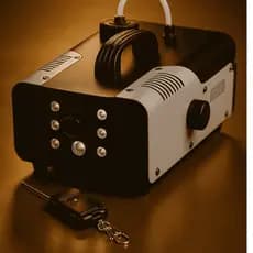 Máquina de Fumaça Profissional Festas Baladas DJ Eventos 110V Com luz RGB Controles e Cabos inclusos com Alça 1200w