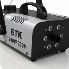 1200w 220v Máquina de Fumaça Profissional Festas Baladas DJ Eventos 220V Com luz RGB Controles Cabos inclusos e Alça