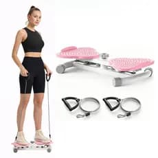 Twister Abdominal Fitness Com Elásticos Disco Giratório Modelador De Cintura Exercícios Em Casa Até 136kg