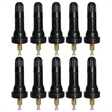 Kit 10 Bicos Válvula Para Pneu Roda Sem Câmara Com Sensor Tpms Medidor de Pressão PSI