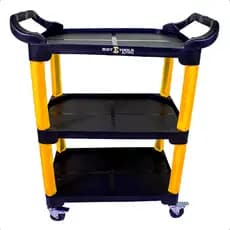 Carrinho Detailers Mecânico 3 Prateleiras Até 135Kg Amarelo