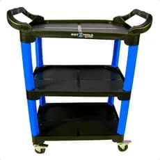 Carrinho Detailers Mecânico 3 Prateleiras Até 135Kg Azul