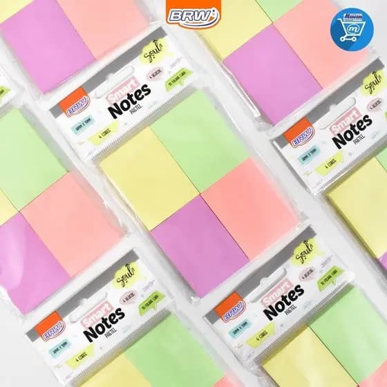 Bloco Smart Notes Color Pastel c/4 BRW 200fls 38mmx51mm