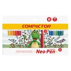 Canetinha Compactor Hidrográfica Neo-Pen Gigante C/36 Cores