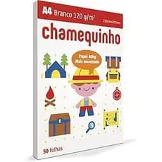 Papel Sulfite Escolar A4 Chamequinho 120g/m² - 50 Folhas