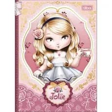 Caderno Brochura Capa Dura Colegial Jolie 160 Folhas