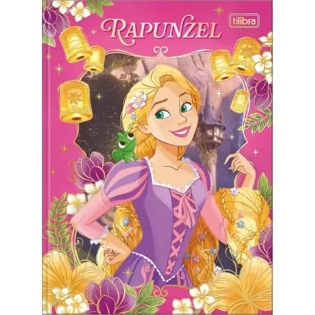 Caderno Brochura Capa Dura Colegial Princesas 80 Folhas
