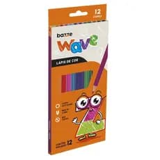 Lápis de Cor Bazze Wave 12 Cores