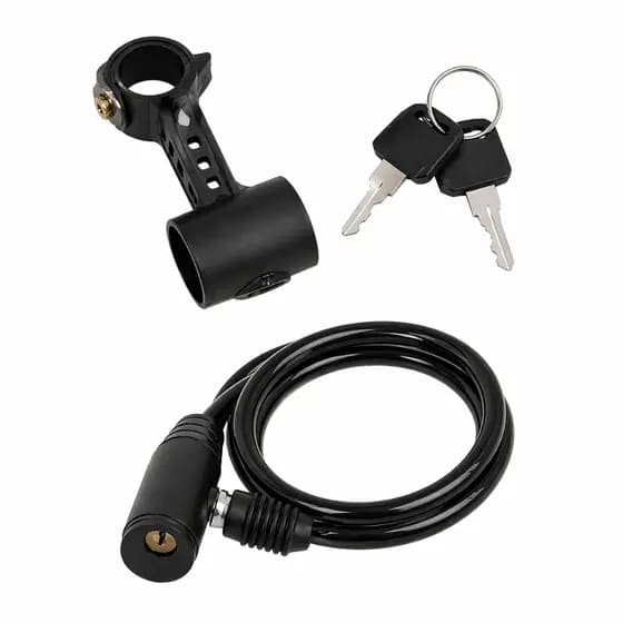 Cadeado Bike Anti Furto com Chave e Suporte Cabo de Aço