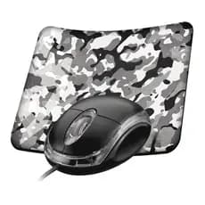 Kit Mouse USB Óptico com Fio Mousepad Gamer Speed 24x24 Notebook PC Computador Estampa Sortida