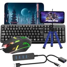 Kit Mobilador Para Celular Jogos/office Completo Com Tripé cabo otg tipo C