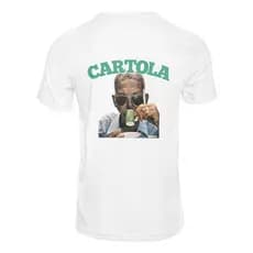 Camiseta Camisa Cartola Musico Algodão Preta Branca Novidade