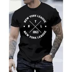 Camiseta Masculina Casual New York NY Elegante Tendencia