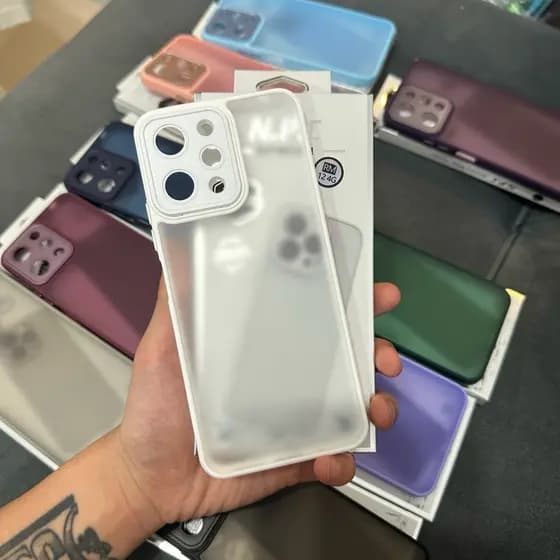 Capa Capinha SPACE Fosca Para Xiaomi Redmi A5/PC C71 Note 12 4G Note 12S Redmi A3 buraco fino acrilico Case Anti impacto