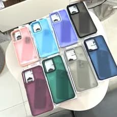 Capa Capinha SPACE Acrílico Para Xiaomi Redmi 12 4G 5G Redmi 12C   Fosca Colorida Anti Impacto