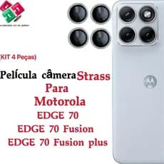 Kit (*4Peças) Película Câmera  Diamante Para EDGE 70 70 Fusion 70 Fusion Plus protetor lente Traseira Vidro Stass