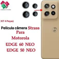 Kit (*4Peças) Película Câmera Diamante Para EDGE 60 NEO EDGE 50 NEO protetor lente Traseira Vidro Colorido Stass