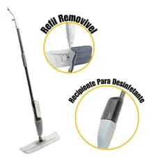 Mop Spray Magico Esfreg茫o Rodo Com Reservat贸rio De Limpeza Rodo Magico