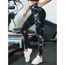 Calça Legging Yoga Tie Dye Empina Bumbum, Zero Transparência  Academia Feminina Esportiva Sem Costura