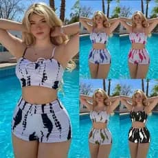 Biquíni Novo Estilo Fato De Banho Feminino De Cintura Alta Maiô Feminino 2 PeçasTecidos Para Moda Praia Profissional