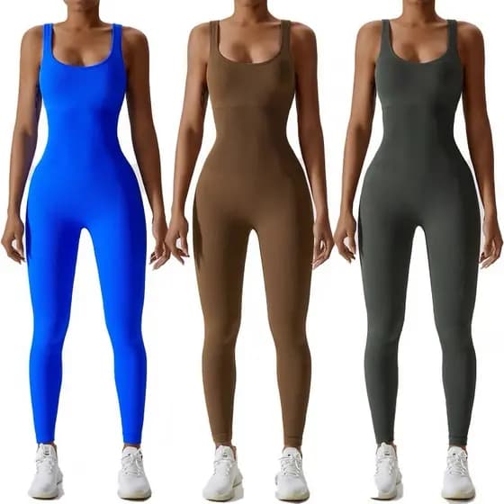 Macacão Feminino De Ioga Sem Costura, Conjunto De Fitness Esportivo, Incluindo Tops Esportivos E Calças Esportivas