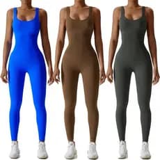 Macacão Feminino De Ioga Sem Costura, Conjunto De Fitness Esportivo, Incluindo Tops Esportivos E Calças Esportivas