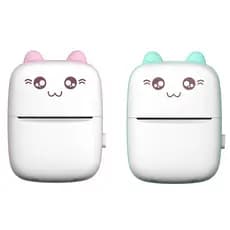 Kit Mini Impressora Térmica Com Papeis Sem Fio Portátil Desenho Animado Foto Android/Ios ATP11