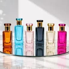 Porta Perfume Árabe de Vidro 30ml com Válvula Spray