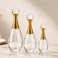 3 Frascos Porta Perfume Spray de Vidro Luxo 20ml / 50ml e 100ml