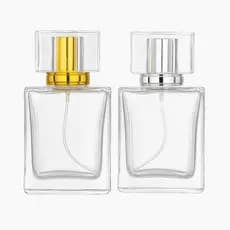 Porta Perfume Quadrado 50ml Vidro Recarregável Spray Luxo